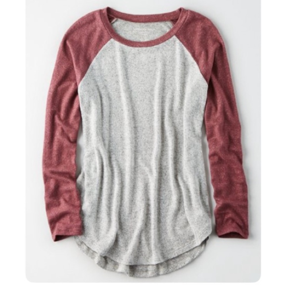 AE Plush Jegging Crew, Mauve/Gray, Size S